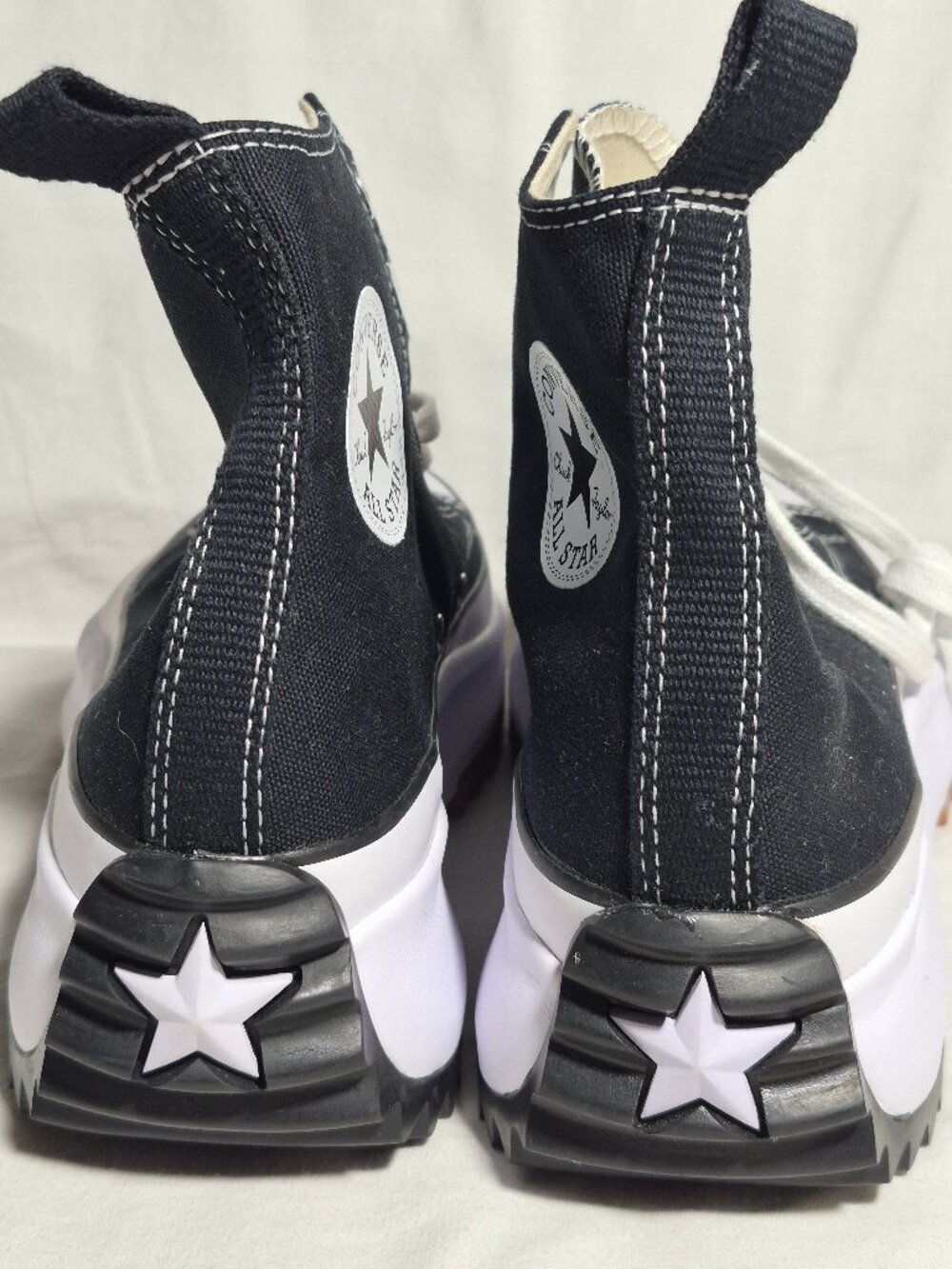 Converse Run Star Hike Black White High Sneakers Shoes 166800C Size M 10 W 11.5 - Picture 14 of 16